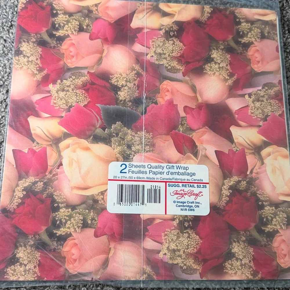 5/$25 VINTAGE Wrapping Paper Roses